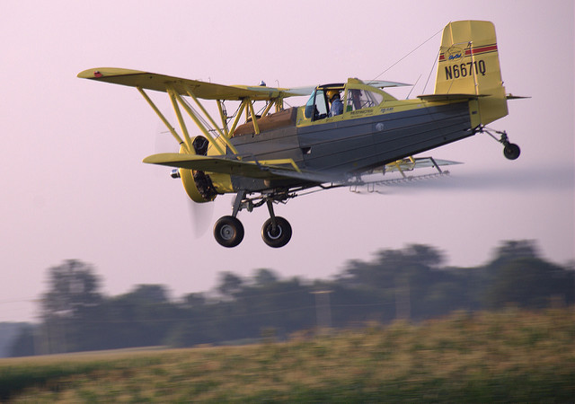 A plane like this, but retrofitted to launch missiles. Photo by Jon Schladen.