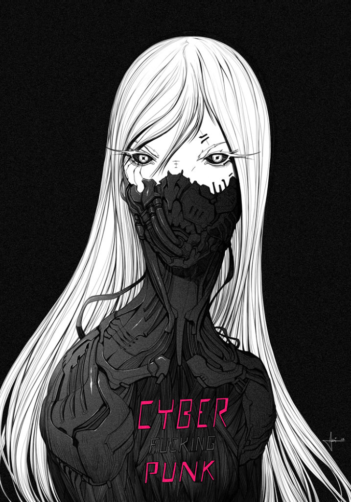 Cyberpunk artwork by AdrianDadich.