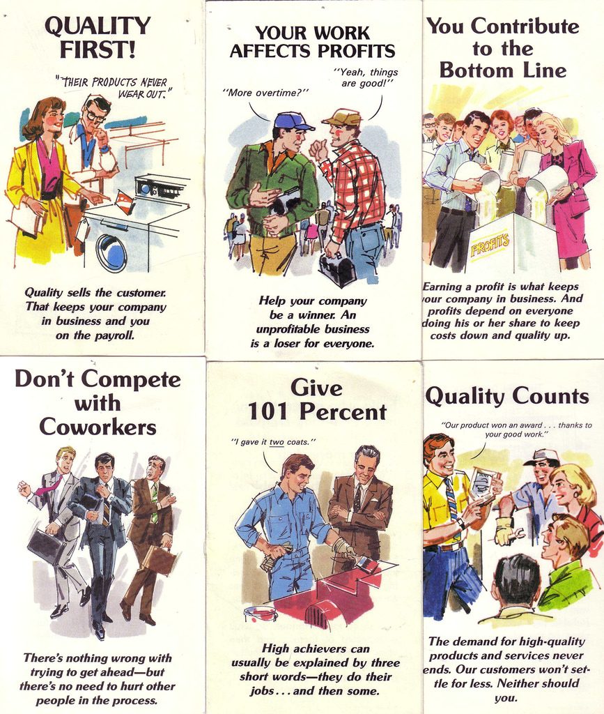 1950s motivational posters. Image compilation via Kevin Dooley.