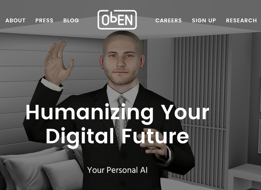 screenshot of oben.com